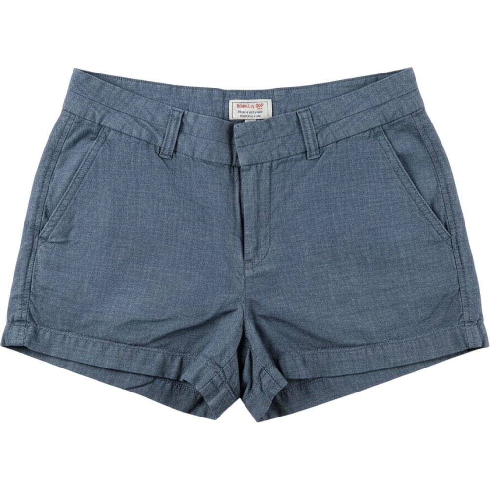 Gap The City 3 Inch Shorts Women's 0 Blue Chambray Chino Casual Summer Khakis